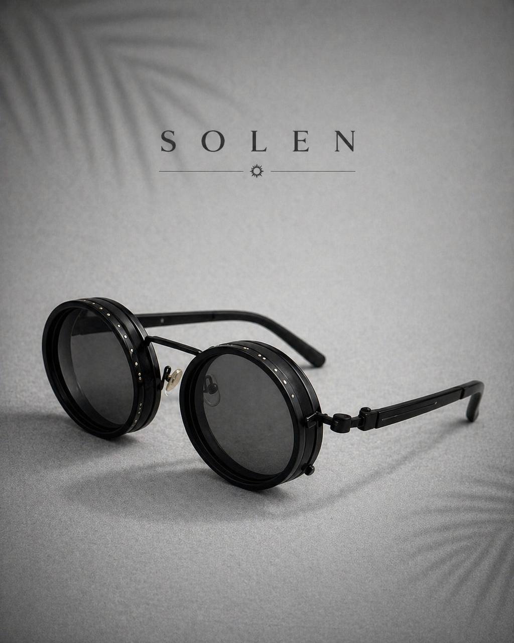 SOLEN Polarized Sunglasses – Round Frame, UV400 Protection, Lightweight Metal