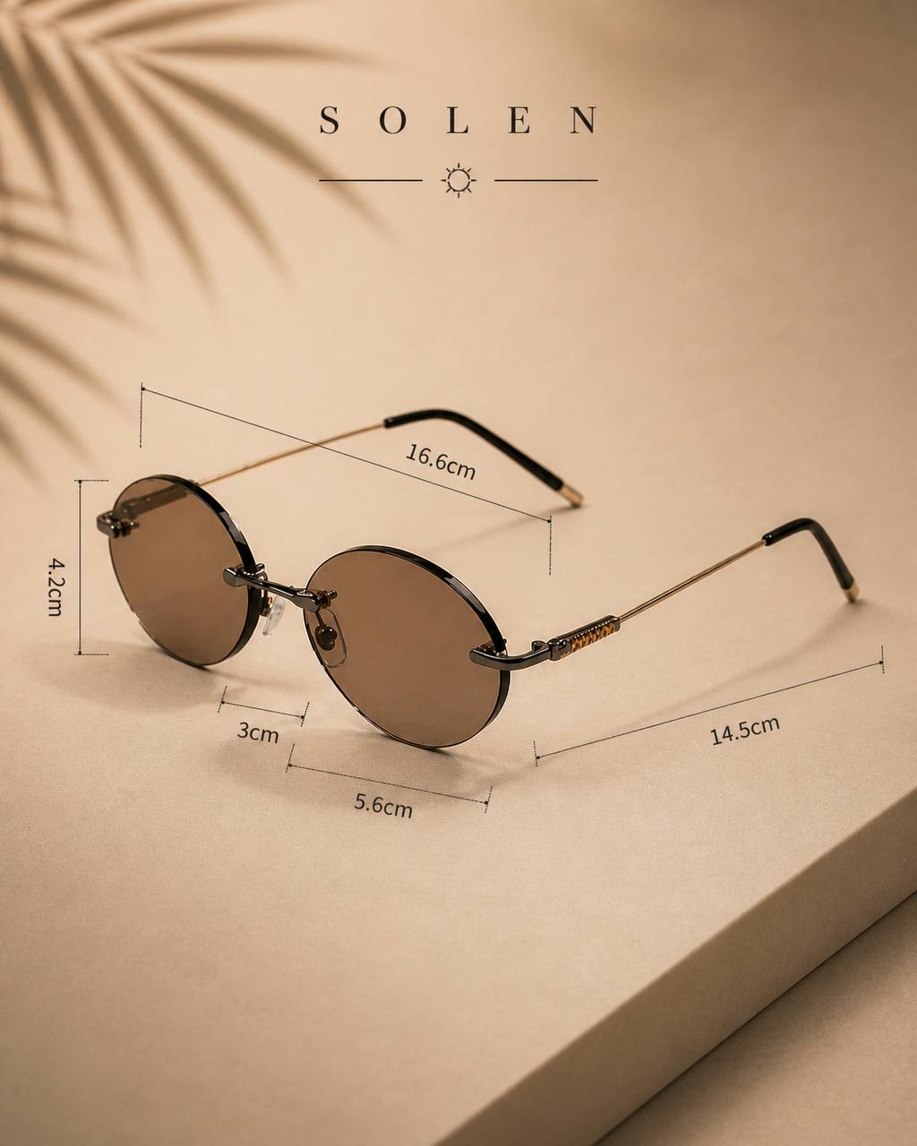 SOLEN™ Minimal Frameless Oval Sunglasses