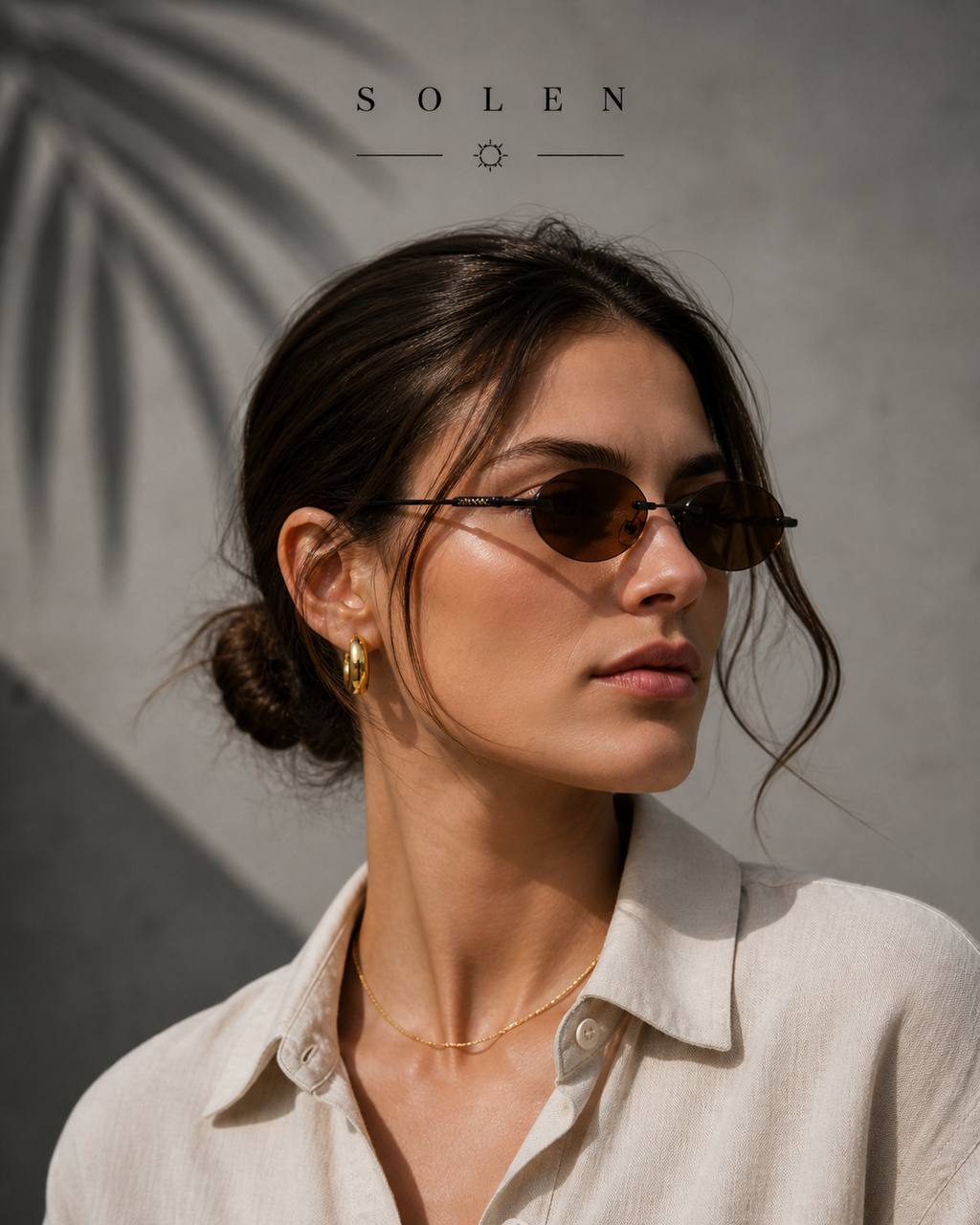 SOLEN™ Minimal Frameless Oval Sunglasses