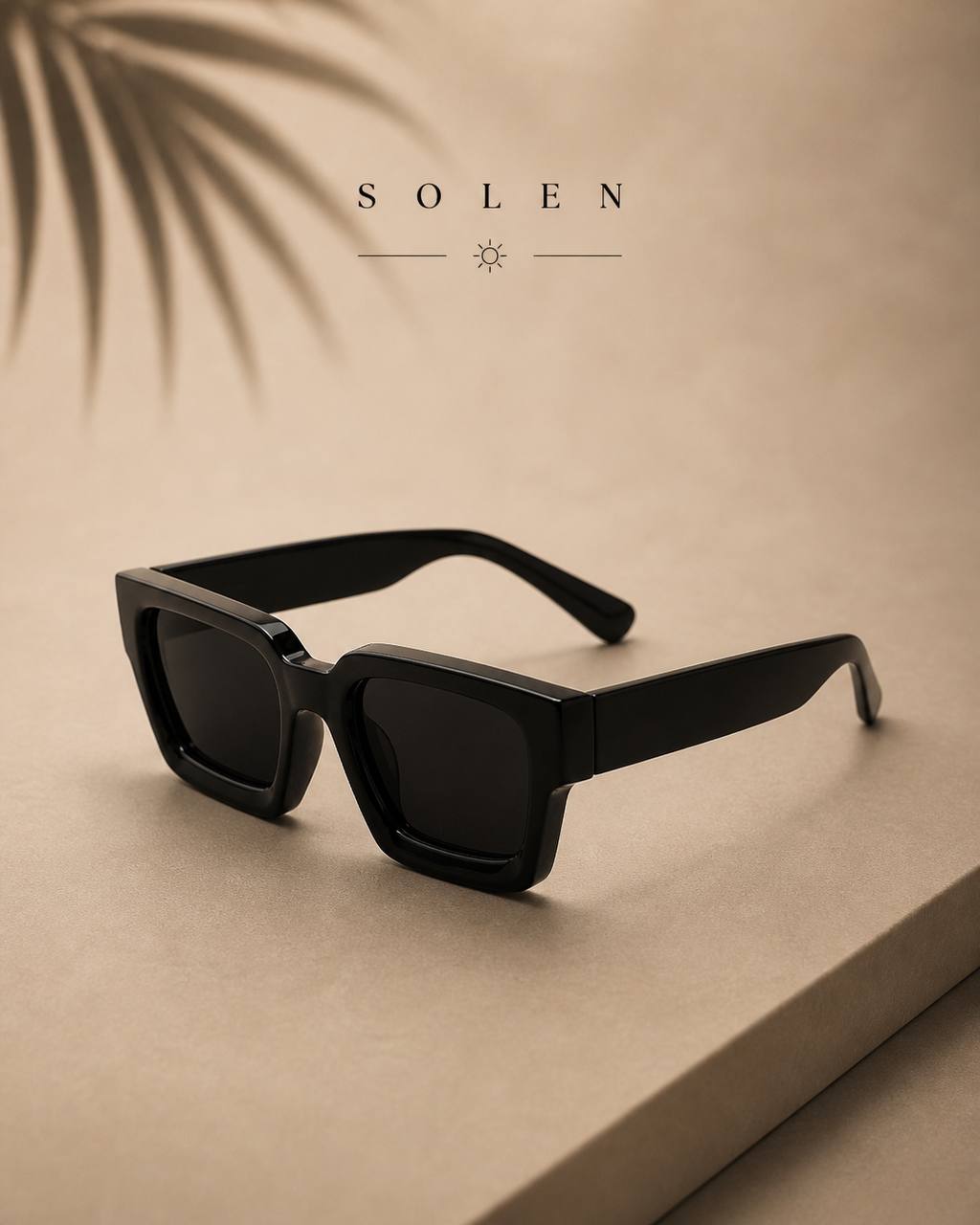 SOLEN™ Oversized Square Sunglasses – Modern Thick Frame
